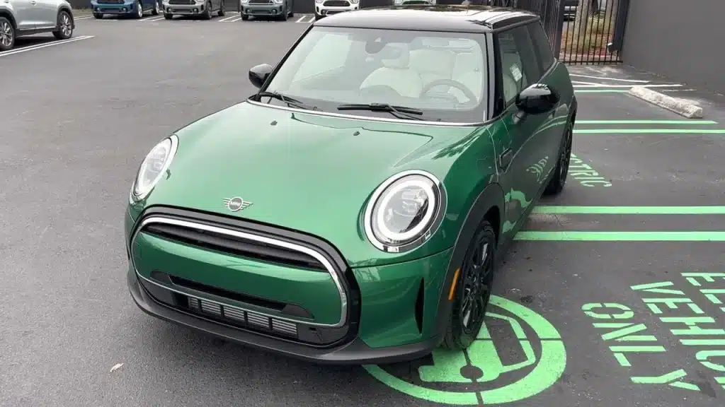 Dark Green Mini Cooper